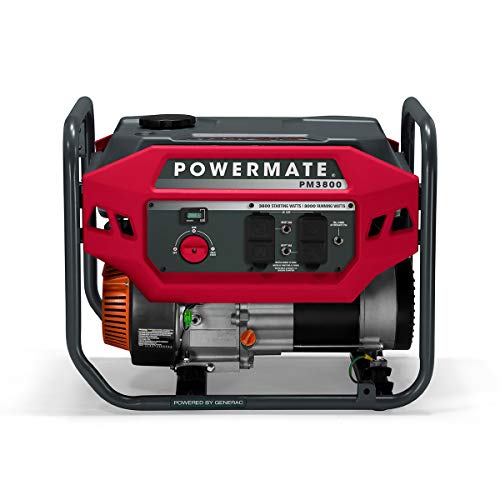 Powermate P0081100 PM3800 3800-Watt Gas-Powered Portable Generator by Generac - Compact and Reliable Power Supply for Home, Camping, and DIY Projects - 49 State/CSA