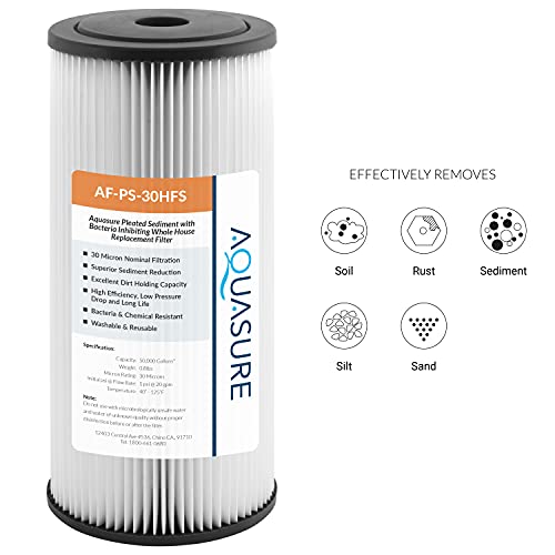 Fortitude V2 Series, High Flow 30 Micron Pleated Sediment Filter, Standard Size