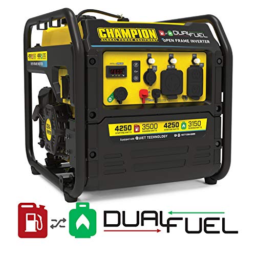 Champion Power Equipment 200914 4250-Watt Open Frame Inverter Generator, Dual Fuel Technology