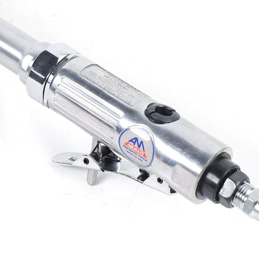 1/4" Pneumatic Angle Grinder Air Cutting Machine Long Handle Air Angle Grinding Cutter Sander Tool 90PSI 18000RPM