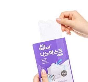 [20 Pack] [Air Queen] White 3-Layers Face Safety Mask for Adult + 1 [Black] All Keeper KF94 Mask [Individually Packaged] [Both Made in KOREA]