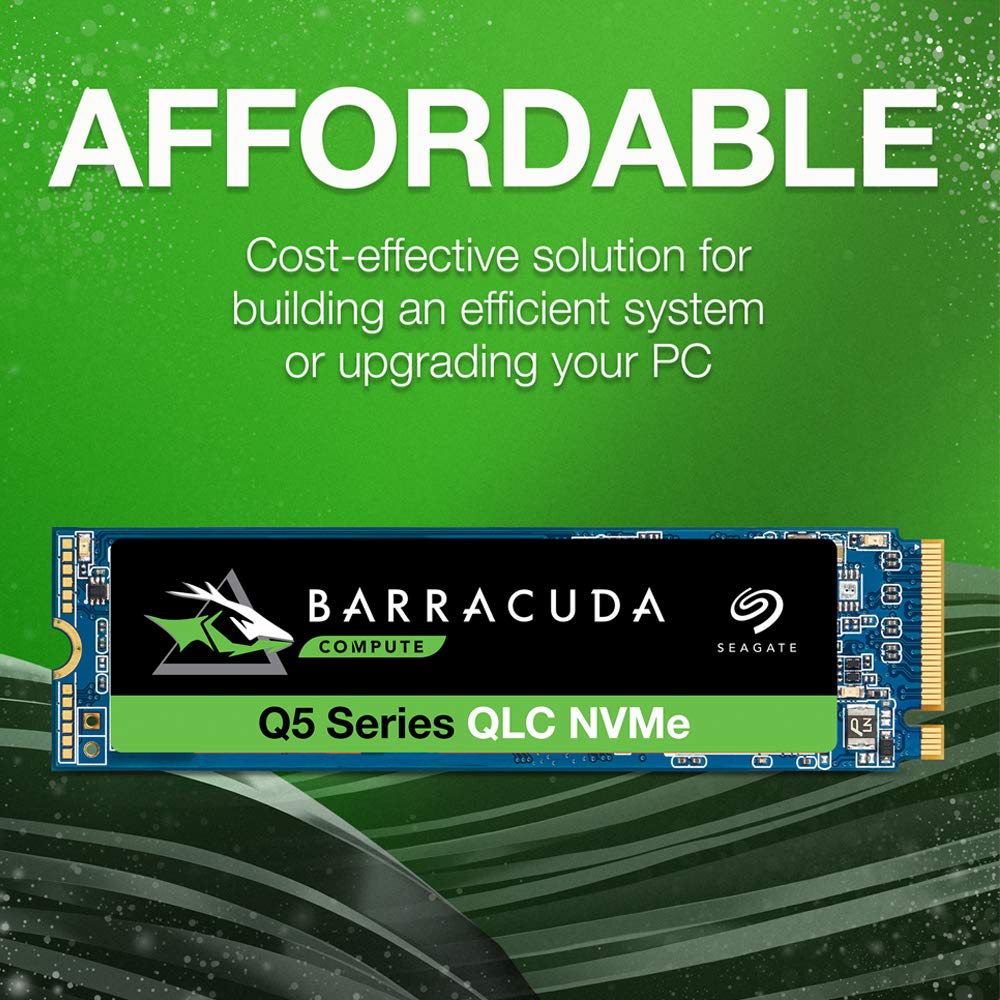 Seagate Barracuda Q5 2TB Internal SSD - M.2 NVMe PCIe Gen3 ×4, 3D QLC for Desktop or Laptop, 1-Year Rescue Services (ZP2000CV3A001)