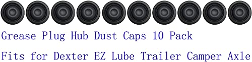 KLMHT (10- Pack) Grease Plug Hub Dust Caps Fits for Dexter EZ Lube Trailer Camper Axle