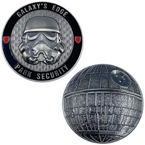 dl10-08 death star galaxy's edge park security inspires challenge coin storm trooper star wars rogue 4