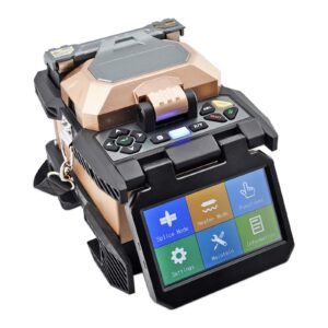 qiirun fiber optic fusion splicer with 4.3-inch touch screen, optical fiber fusion splicer kit features 7s splicing and 18s heating- 6481b series