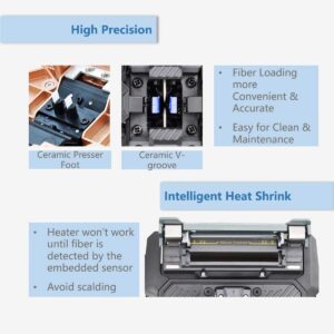 QIIRUN Fiber Optic Fusion Splicer with 4.3-inch Touch Screen, Optical Fiber Fusion Splicer Kit Features 7s Splicing and 18s Heating- 6481B Series