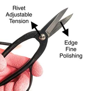 7.3” Bonsai Scissors, for Bonsai Gardening. Bonsai Shears. Bonsai Pruning with a High Carbon Steel Blade. Ergonomic Design That Provide Precision Trimming.