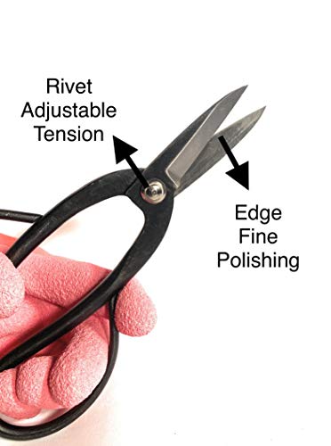 7.3” Bonsai Scissors, for Bonsai Gardening. Bonsai Shears. Bonsai Pruning with a High Carbon Steel Blade. Ergonomic Design That Provide Precision Trimming.