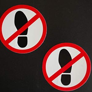 Do Not Step On Vinyl Decal (2 Pack) (X2 PS80)