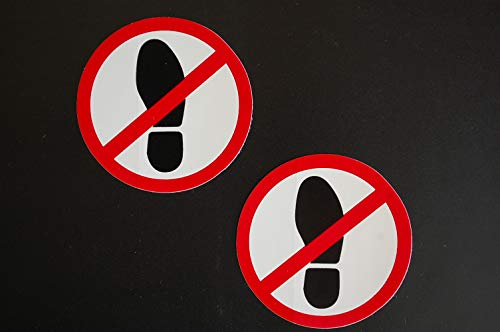 Do Not Step On Vinyl Decal (2 Pack) (X2 PS80)