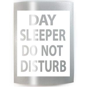 day sleeper do not disturb #1 - pick color & size - front door window decal sticker a