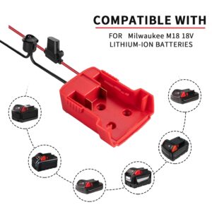 Power Wheels Adapter for Milwaukee M18 Battery 18v Dock Power Connector 12 Gauge Robotics