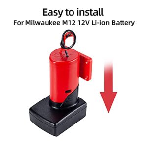 Power Wheels Battery Adapter for Milwaukee M12 12V Dock Power Connector 12 Gauge Robotic