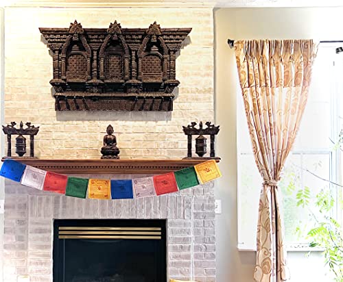 100% Cotton Healing Lama Original Tibetan Wind Horse Prayer Flags. Authentic Buddhist Flags Blessed by a Lama. (Pack of 50 Flags(6.5"X6.5")