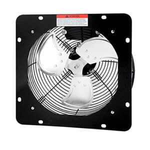ipower 12 inch exhaust fan aluminum, high speed 1300rpm, 1-pack, silver (hifanxventil12), black
