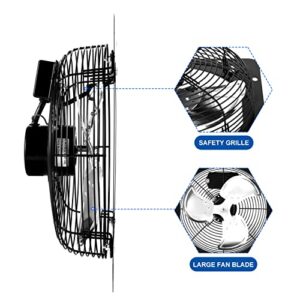 iPower 12 Inch Exhaust Fan Aluminum, High Speed 1300RPM, 1-Pack, Silver (HIFANXVENTIL12), Black