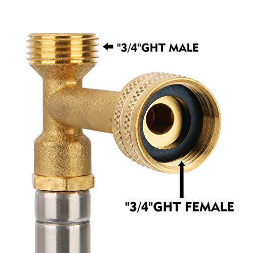 Solimeta Water Hammer Arrestor 3/4"GHT Thread, Water Hammer Arrestor Washing Machine, Toilet Water Hammer Arrestor, Air Hammer Arrestor, 2 Pcs