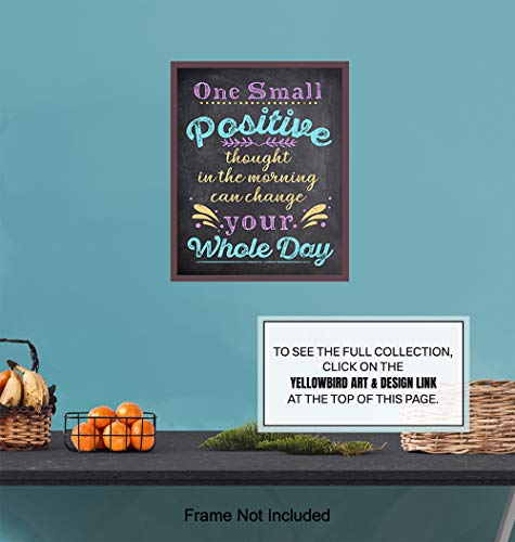 Positive Quotes Wall Decor Poster - Inspirational Uplifting Encouragement Gift for Women, Daughter, Best Friend, Teens, Girls - Motivational Self Improvement Art for Bathroom, Bedroom, Home Office