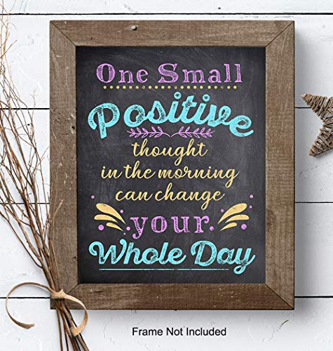 Positive Quotes Wall Decor Poster - Inspirational Uplifting Encouragement Gift for Women, Daughter, Best Friend, Teens, Girls - Motivational Self Improvement Art for Bathroom, Bedroom, Home Office