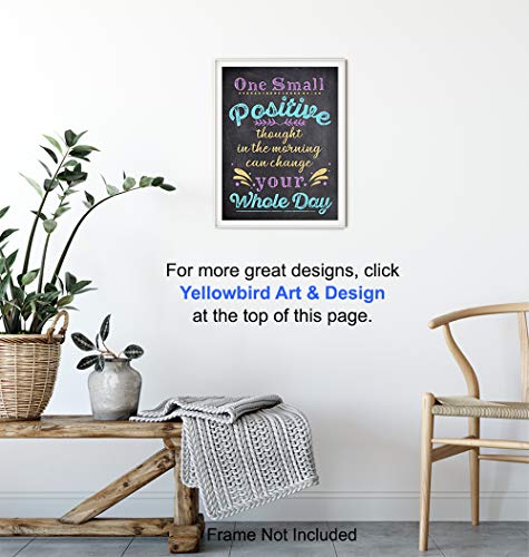 Positive Quotes Wall Decor Poster - Inspirational Uplifting Encouragement Gift for Women, Daughter, Best Friend, Teens, Girls - Motivational Self Improvement Art for Bathroom, Bedroom, Home Office