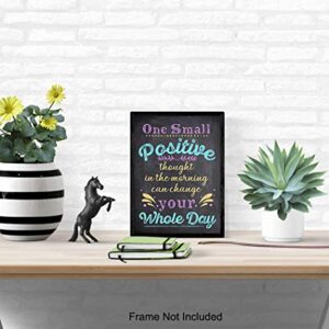 Positive Quotes Wall Decor Poster - Inspirational Uplifting Encouragement Gift for Women, Daughter, Best Friend, Teens, Girls - Motivational Self Improvement Art for Bathroom, Bedroom, Home Office