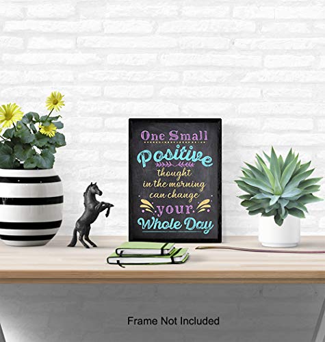 Positive Quotes Wall Decor Poster - Inspirational Uplifting Encouragement Gift for Women, Daughter, Best Friend, Teens, Girls - Motivational Self Improvement Art for Bathroom, Bedroom, Home Office