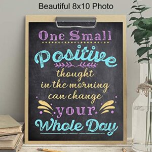 Positive Quotes Wall Decor Poster - Inspirational Uplifting Encouragement Gift for Women, Daughter, Best Friend, Teens, Girls - Motivational Self Improvement Art for Bathroom, Bedroom, Home Office