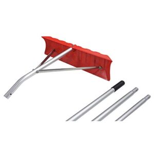 extreme max 5600.3262 poly roof rake with 23" blade,red