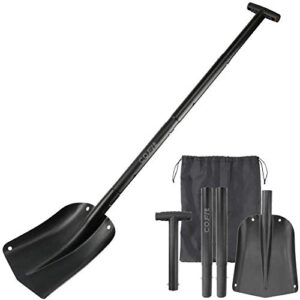 COFIT 43" Retractable Snow Shovel and 39" Snow Brush, Detachable and Extendable Snow Removal Telescoping Brush and Shovel for Car Auto Truck SUV Windshield