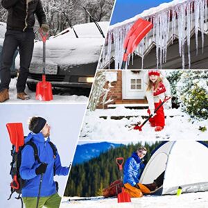 COFIT 47" Retractable Snow Shovel and 39" Snow Brush, Detachable and Extendable Snow Removal Telescoping Brush and Shovel for Car Auto Truck SUV Windshield