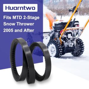 Huarntwo 2PCS 954-04050 754-04050 Snow Thrower Auger Drive Belt for MTD(1/2" x 35")