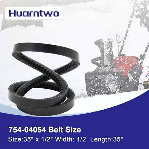 Huarntwo 2PCS 954-04050 754-04050 Snow Thrower Auger Drive Belt for MTD(1/2" x 35")