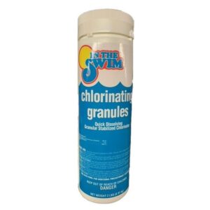 in the swim chlorine shock granules for sanitizing swimming pools – 56% available chlorine – dichlor – 2 pound bottle
