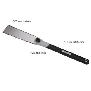 Amazon Basics 2-Piece Pull Hand Saw with Double Edge Blade Cutting For Woodworking - 9.5-inch & 13-inch