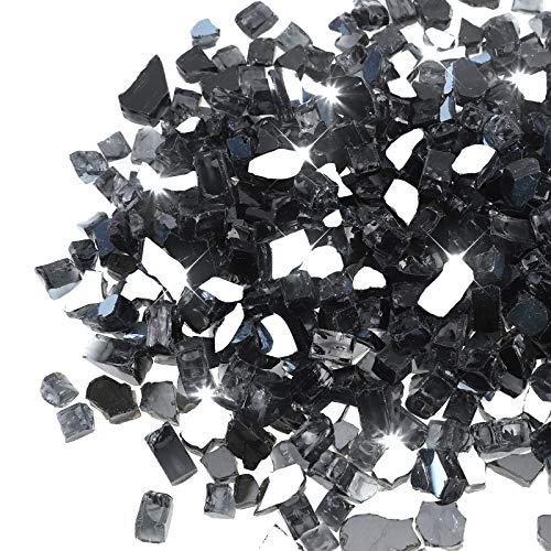 Giorbello Wholesalers USA - 20 lb. 1/2" Black Reflective Tempered Fire Glass