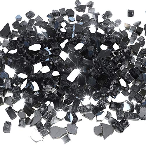 Giorbello Wholesalers USA - 20 lb. 1/2" Black Reflective Tempered Fire Glass