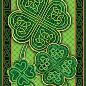 Briarwood Lane Celtic Shamrocks St. Patrick's Day House Flag Irish 28" x 40"