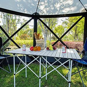 EVER ADVANCED Pop Up Gazebo Screen House Tent for Camping 11.5 ft for 8-10 Person Instant Canopy Shelter with Netting Portable for Outdoor, Backyard