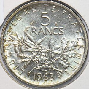 Collectible Coin France 1963 5 Francs 293724