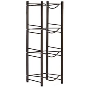 5 Gallon Water Jug Holder Water Bottle Storage Rack, 4 tier water cooler jug rack, 5 gallon water jug stand, 5 Gallon Water Bottle Holder(4 Tier, Dark Brown)