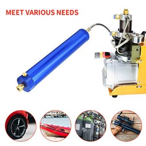 30Mpa Oil Water Separator PCP Air Compressor Pump 4500Psi High Pressure Air Filter Diving Separator L300mm OD50mm with 8mm Female and Male Quick Connector (Blue)
