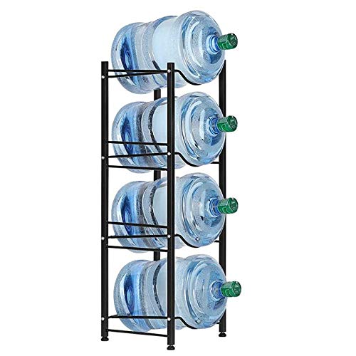 Water Cooler Jug Rack, 4-Tier Heavy Duty Water Bottle Holder Storage Rack for 5 Gallon Water Dispenser, 5 Gallon Water bottle Holder, 5 Gallon Water Jug Holder