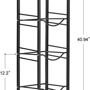 Water Cooler Jug Rack, 4-Tier Heavy Duty Water Bottle Holder Storage Rack for 5 Gallon Water Dispenser, 5 Gallon Water bottle Holder, 5 Gallon Water Jug Holder