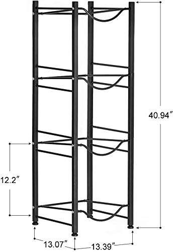 Water Cooler Jug Rack, 4-Tier Heavy Duty Water Bottle Holder Storage Rack for 5 Gallon Water Dispenser, 5 Gallon Water bottle Holder, 5 Gallon Water Jug Holder