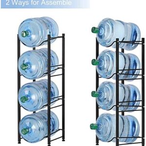 Water Cooler Jug Rack, 4-Tier Heavy Duty Water Bottle Holder Storage Rack for 5 Gallon Water Dispenser, 5 Gallon Water bottle Holder, 5 Gallon Water Jug Holder