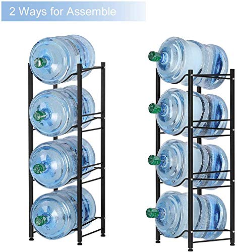 Water Cooler Jug Rack, 4-Tier Heavy Duty Water Bottle Holder Storage Rack for 5 Gallon Water Dispenser, 5 Gallon Water bottle Holder, 5 Gallon Water Jug Holder