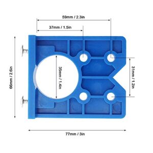 35mm Concealed Hinge Jig Kit, Woodworking Tool Drill Bits Hinge Drilling Hole Router Jig for Cabinet Cupboard Door Installation