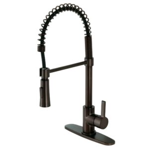 kingston brass ls8675ctl continental pre-rinse kitchen faucet, oil rubbed bronze