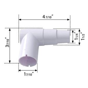 ATIE Pool Skimmer Skim Vacuum Plate with 90 Degree Elbow 8929 Compatible with Swimline HydroTools Vacuum Adapter Plate w/Elbow 8929