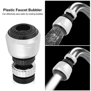 Oumefar Water Saving 360° Swivel Prevent Sputtering Tap Spray Head Adapter Faucet Aerator Faucet Bubbler Filter(2 pieces)